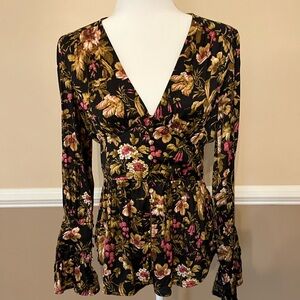 Anthropologie button down romantic blouse